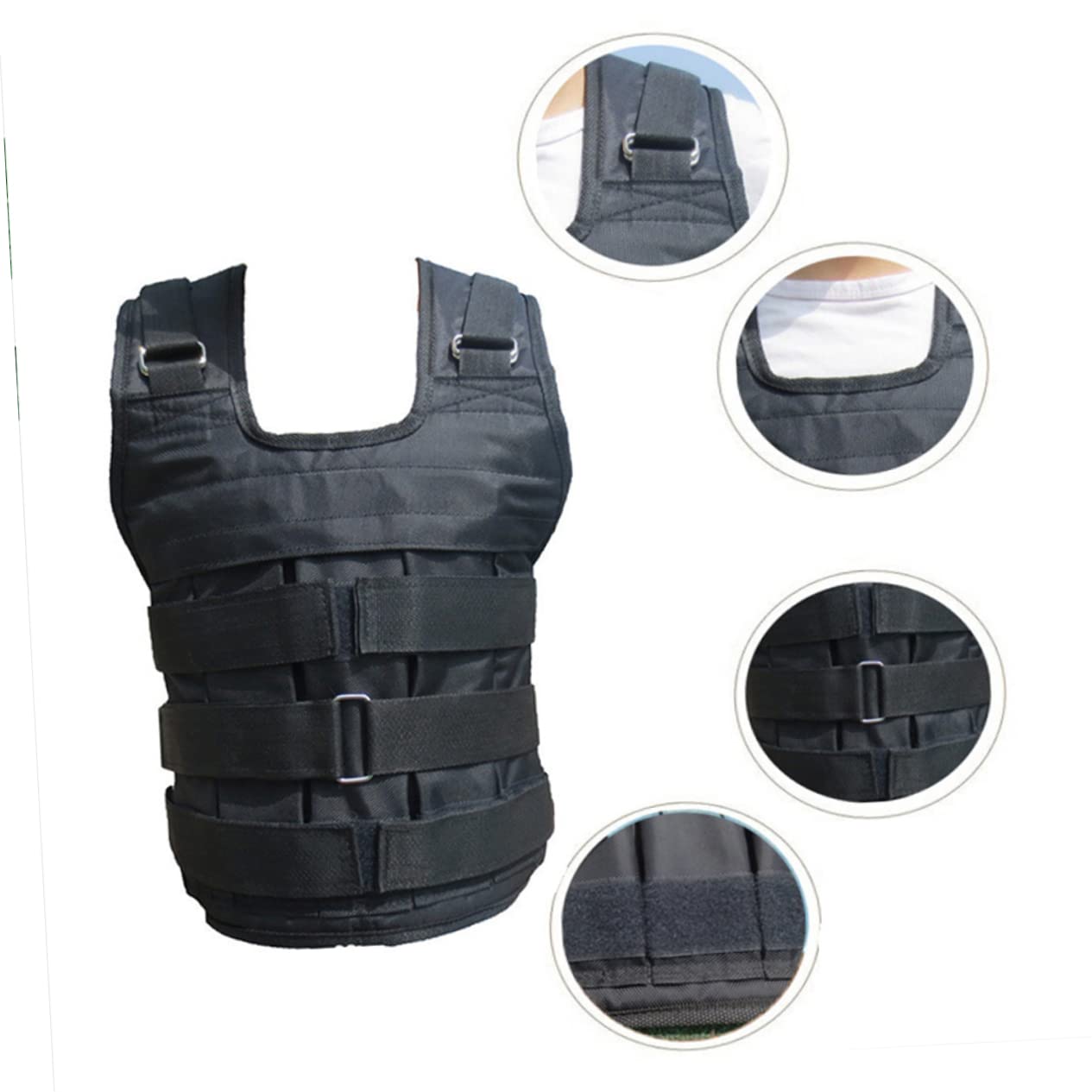 Gilet Allenamento Nero per Zavorrato e Regolabile Corsa