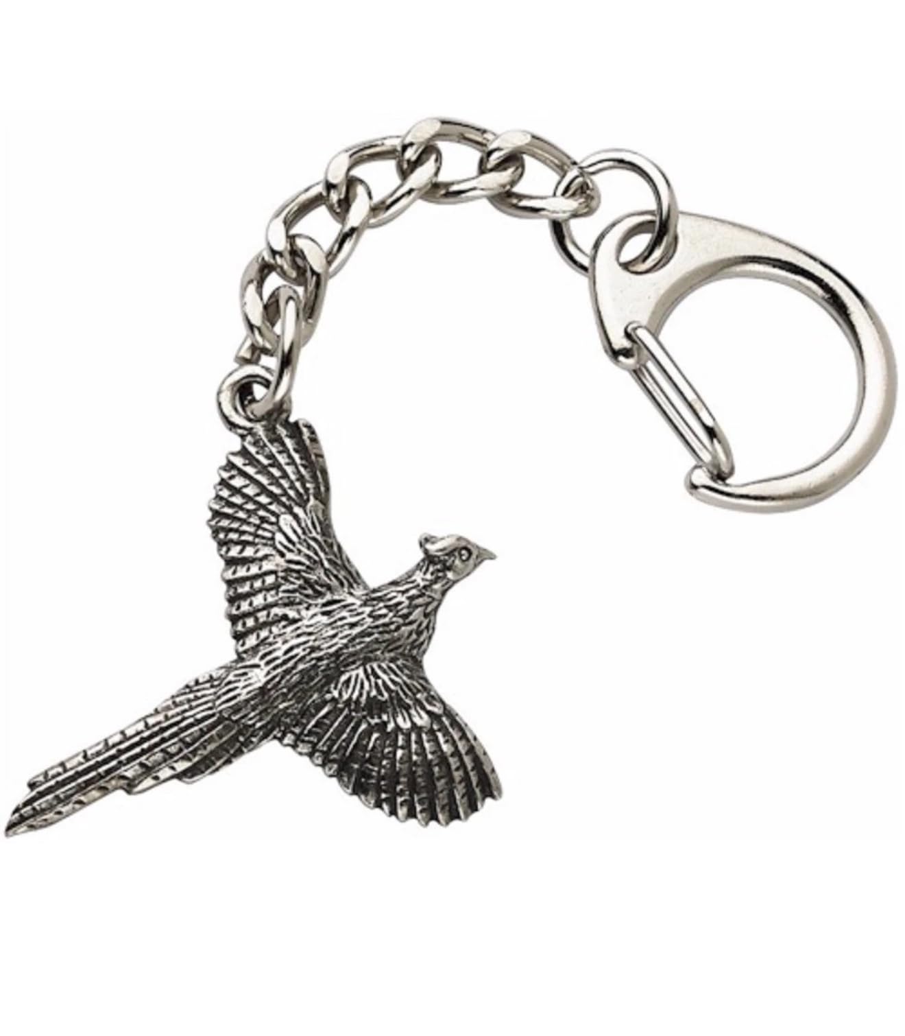 Westair Unisex Silver Pewter Pheasant Keyring