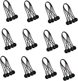 DOITOOL 48pcs Elastic String with Ball Trampoline Accessories Canopy Fittings Tent for Camping Canopy Tie Down String Canopy Tie Rope Elastic String Bungee Elastic Rope Tie Down Strap Rope