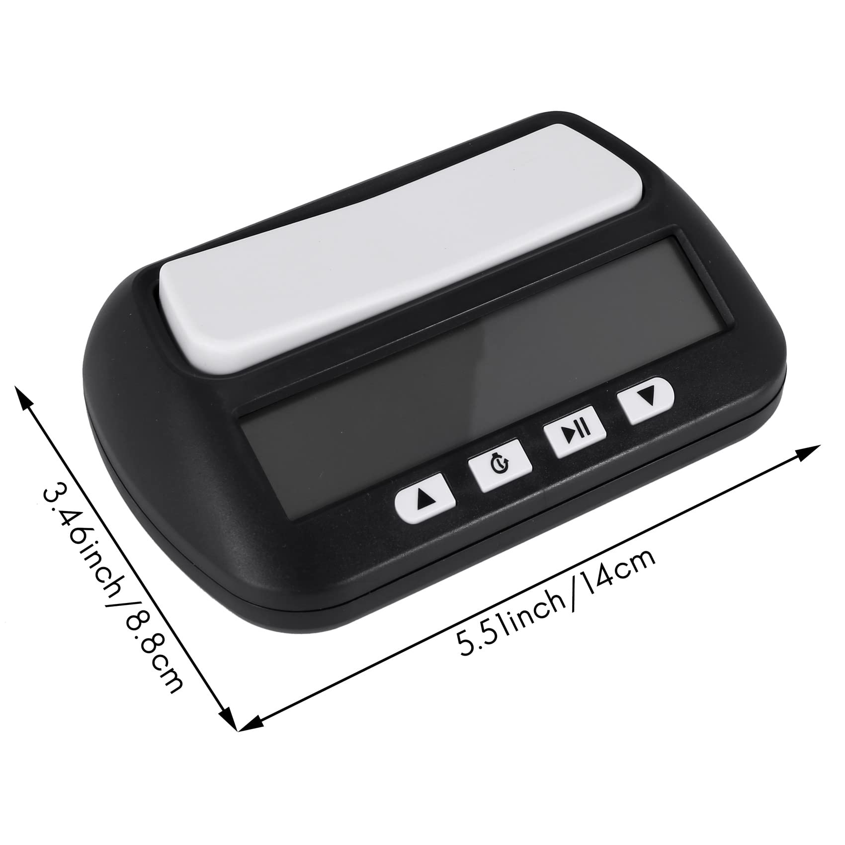 ISTOVO 5 x Schachuhr, digitaler Schach-Timer & Spiel-Timer, Mehrzweckuhr, tragbar, professionelle Uhr, schwarz