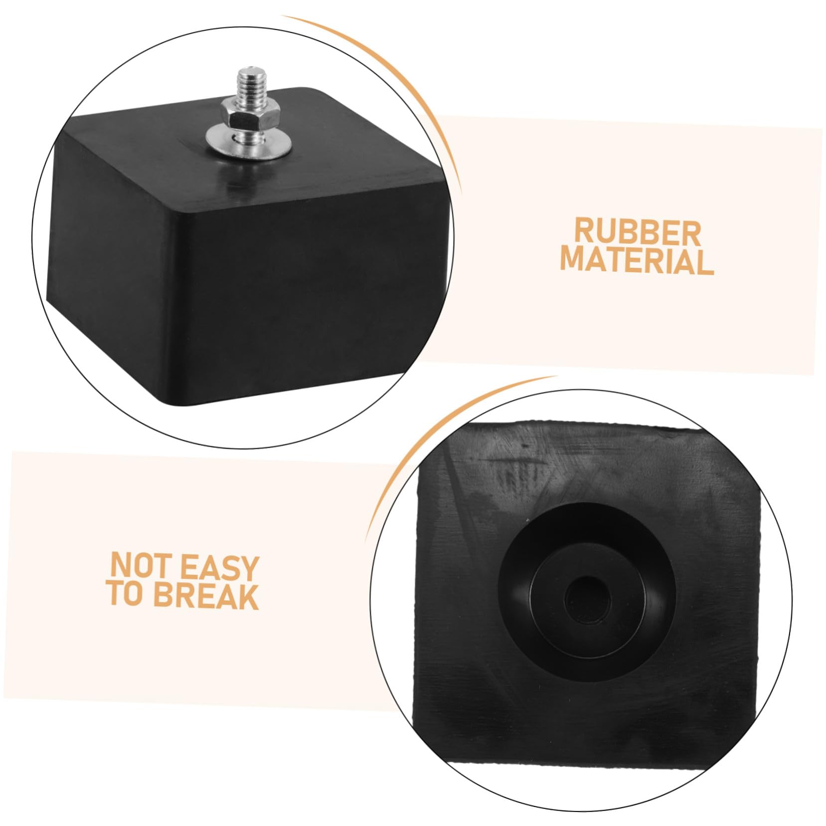 Mobestech 4 Soportes De Goma Antivibración Para Aire Acondicionado Almohadillas Antivibración Amortiguadores De Aire Acondicionado Almohadillas De Goma Para Exteriores