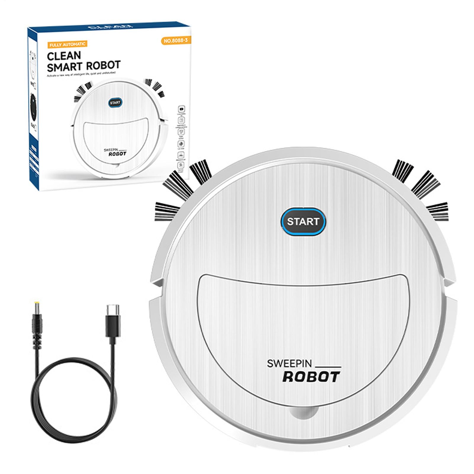 Robot aspirador con fregona - Vaciado automático | Succión, estación base pequeña | Navegación con | Ideal para suelos duros y alfombras | Aspiradora robótica con navegación Lidar | Robot para P