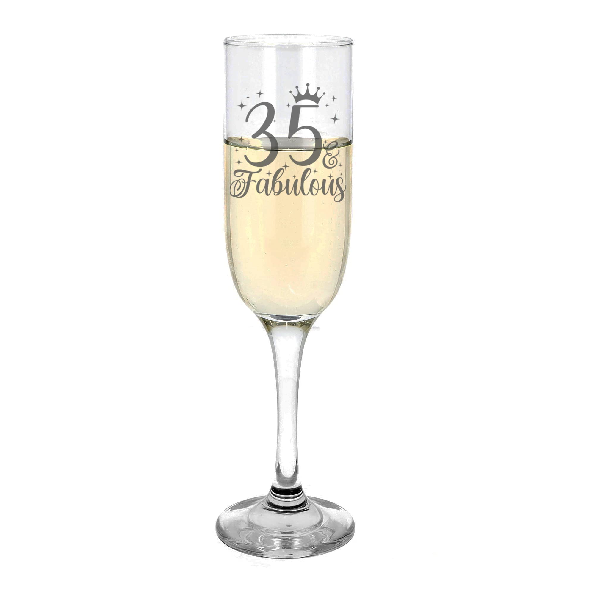 Always Looking Good 35th Birthday Gifts for Women 35 & Fabulous Engraved Champagne Flutes Present for 35 Year Old Ladies Champagne Glasses Laser Engraved Age Champagne Flute Glass