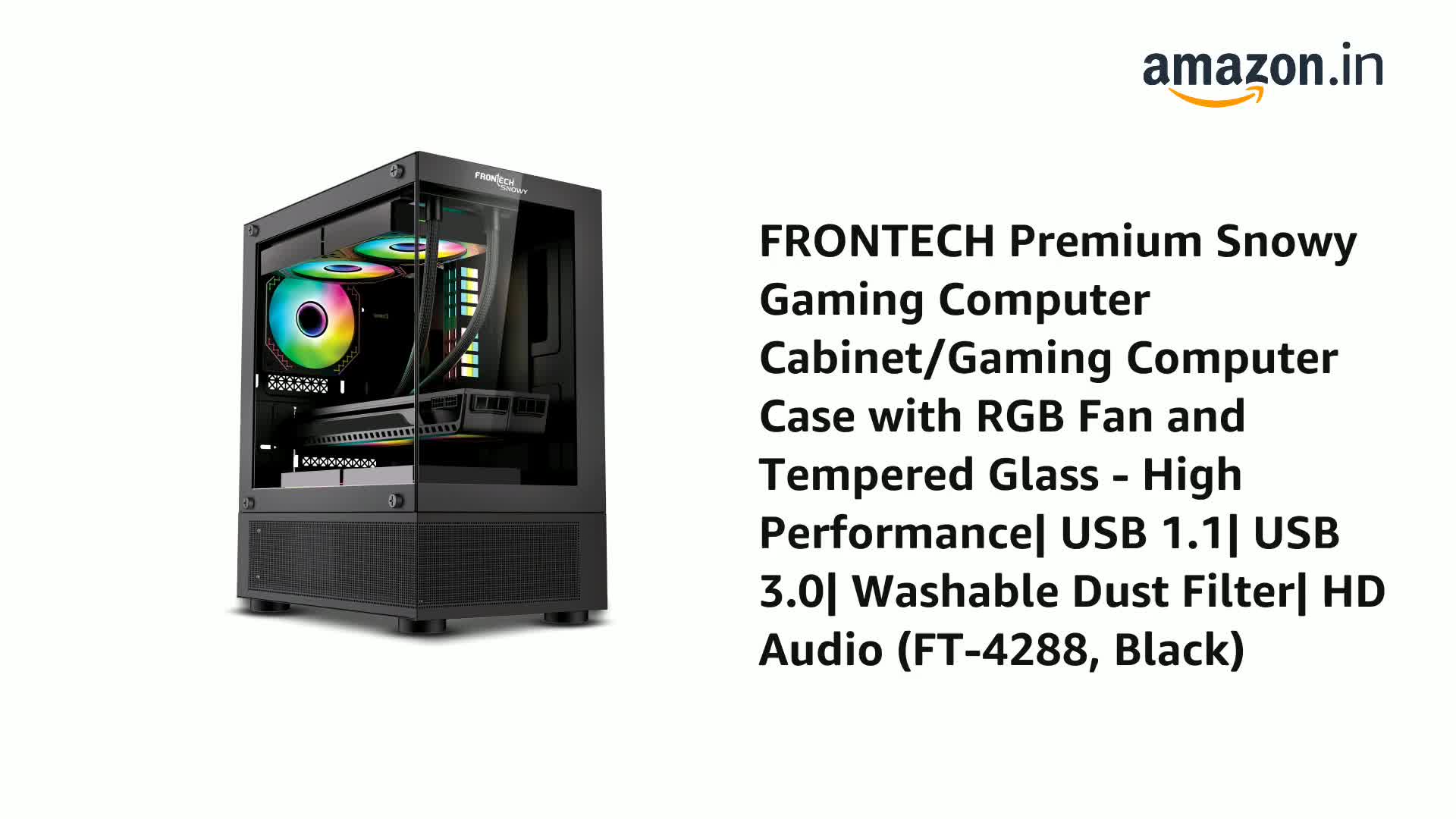 Amazon.in: Buy FRONTECH Premium Snowy Gaming Computer Cabinet