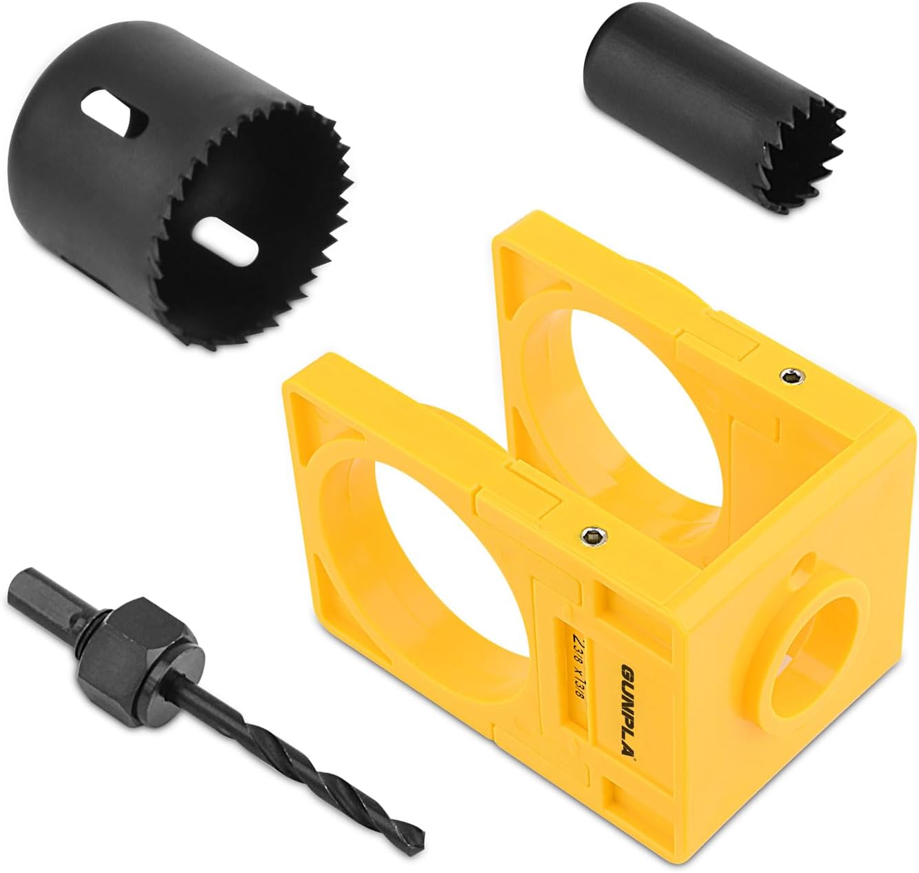 Gunpla Door Lock Installation Kit, Wood Doors 35-45mm Adjustable Deadbolts Lockset Installing Fitting Tool Set with Hole Saw Cutter