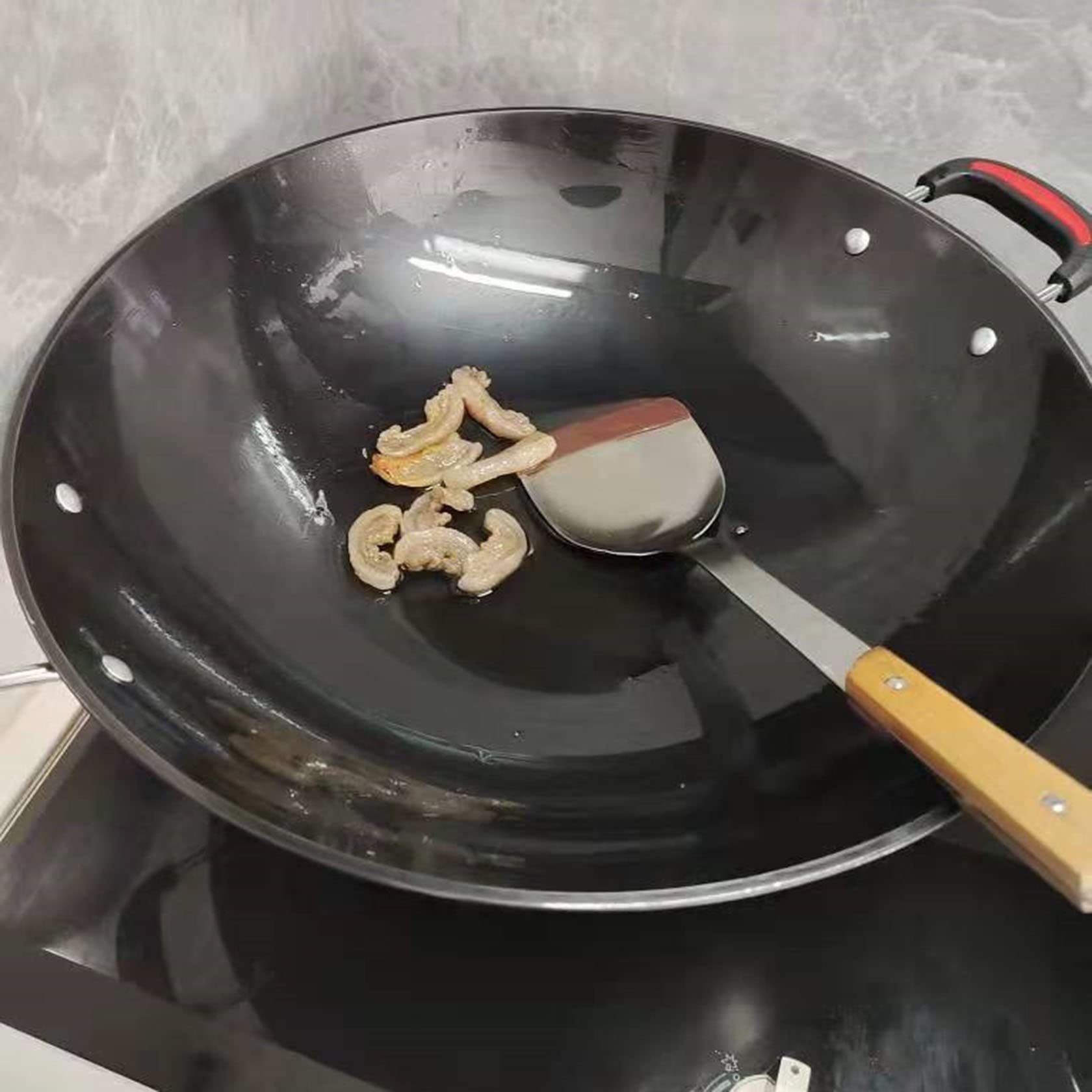 Wok in Ghisa, Pentola in Ghisa, Adatto per Fornelli A Gas,46CM