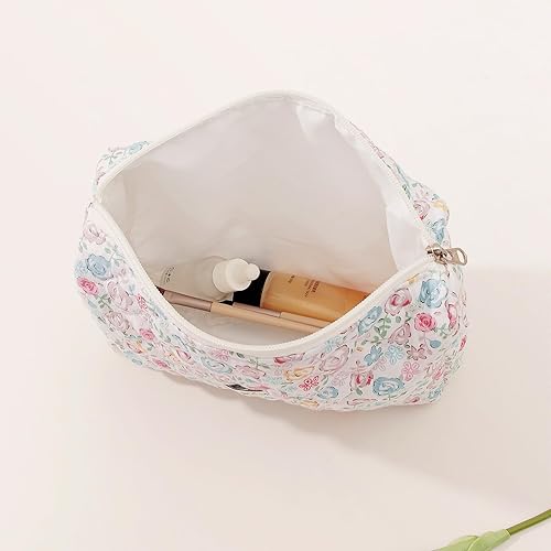Miniatura 10 de Yovell Pequeña bolsa de maquillaje para bolso, bonita bolsa de maquillaje acolchada, mini bolsa de cosméticos, bolsa de aseo preparada, bolsa de