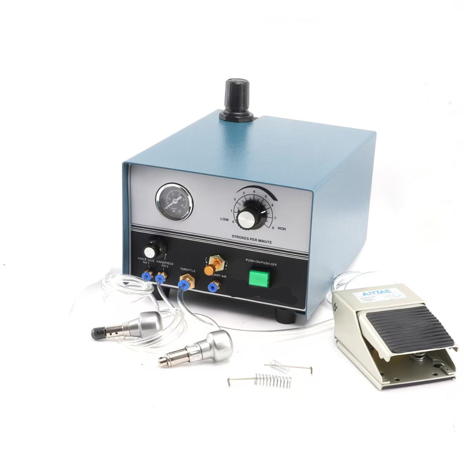 XNXYSMKJ Pneumatic Edge-Setting Machine for Jewelry Engraving - Double-Head Ball Bearing Desktop Tool for Precious Metal Engraving,User-friendly Operation