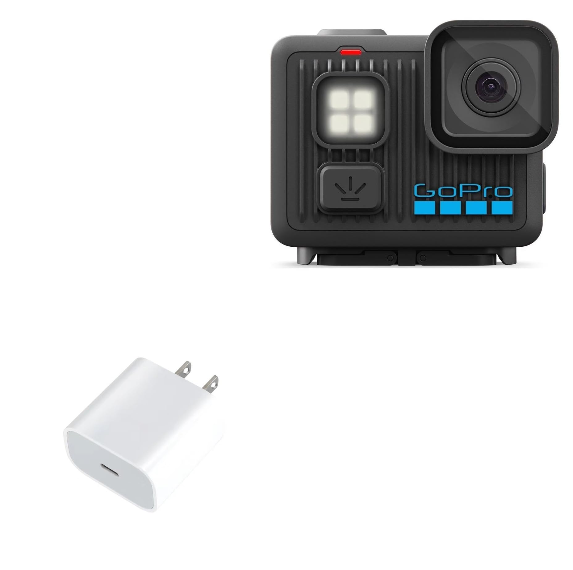 BoxWave Charger Compatible with GoPro Hero LIT - PD GAN miniCube (30W), 30W Tiny PD GAN Type-C Wall Charger - Winter White
