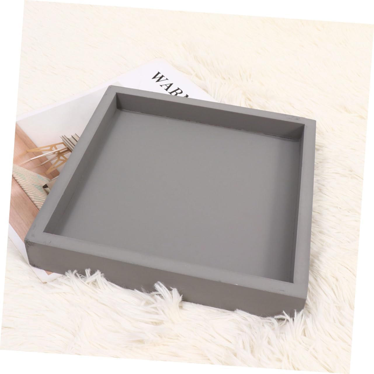 Cabilock Plant Saucer Plastic Plant Tray Flower Pot Saucer for Indoors Accessories Grey Interior 20x20cm