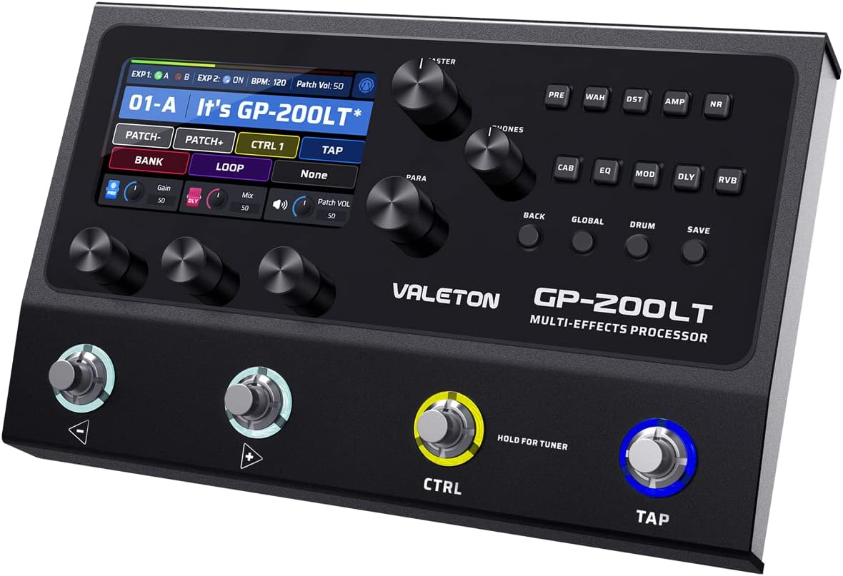 Valeton GP200LT Processore Effetti Chitarra - 240 Effetti, Looper 180sec, USB Audio - Foto 6