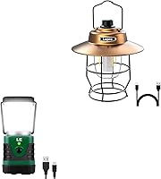 Vista 1 de Lepro Bundle - 2 artículos: Linterna de camping LED recargable vintage Lepro y LE LED linterna de camping recargable, 1000LM, 4 modos de luz