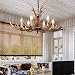 ADFD Antlers vintage Style resina 6 candelabros de luz,comedor lámparas de cuerno...