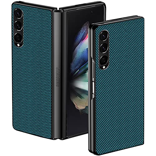 Miimall Compatible with Samsung Galaxy Fold 3 Fold 5G 2021 Shockproof Anti-Fingerprint Flip Case Cover for Samsung Galaxy Fold 3 Samsung Galaxy Fold 3 5G 2021((Diaphanous Blue)