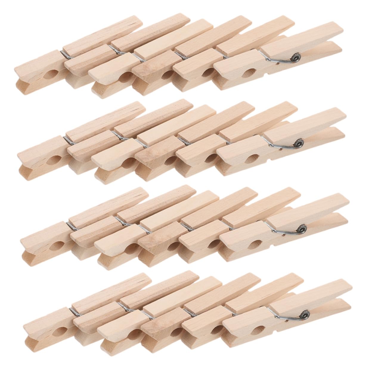 150 pezzi Mollette in Legno Mini Resistenti per Bucato Antivento Clip per Asciugare Calzini Asciugamani e Foto per Viaggi e Uso Esterno