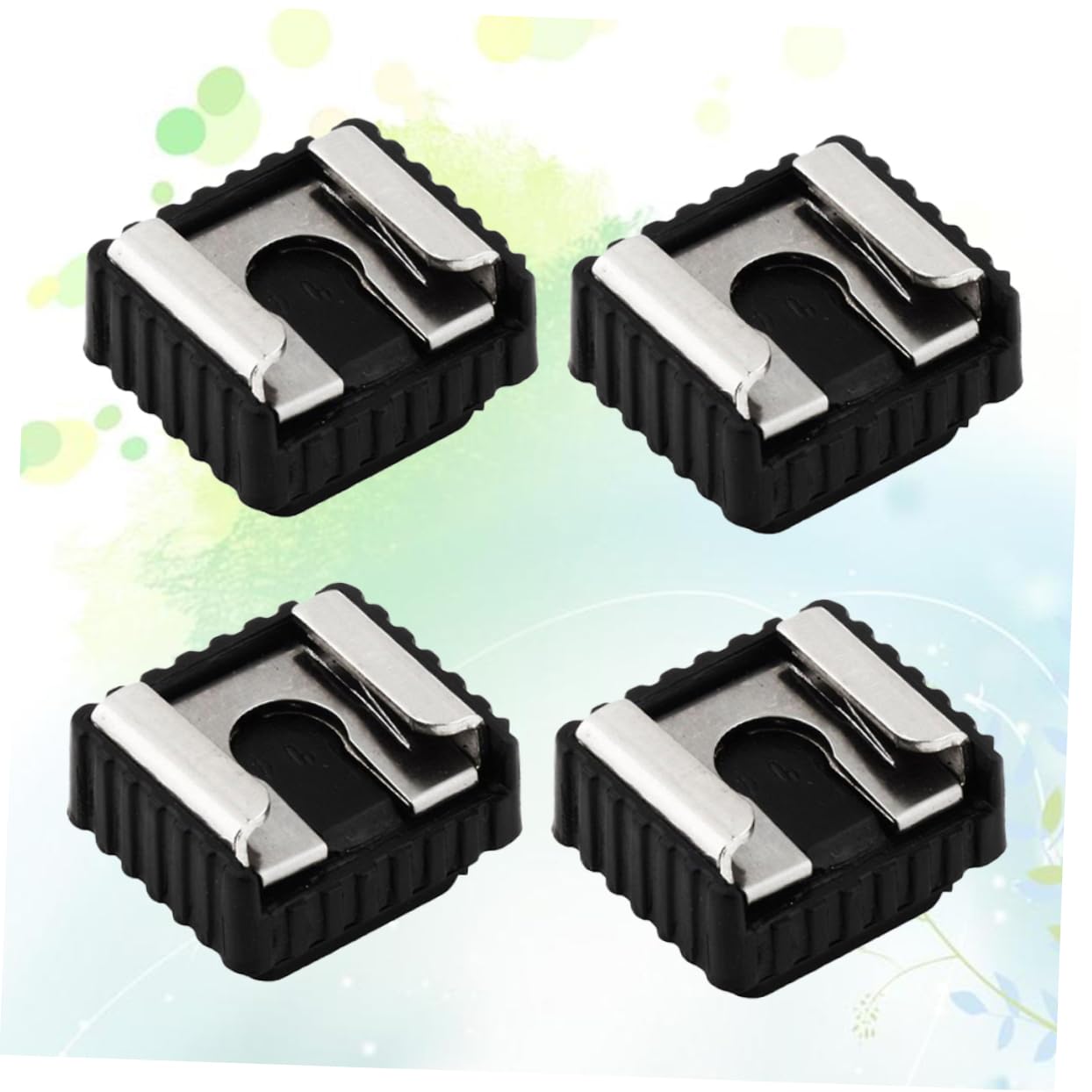 KONTONTY 4pcs Camera Hot Shoe Adapter Flash Light Holder Universal Holder Flash Light Hot Shoe Socket Flash Light Clamp Black