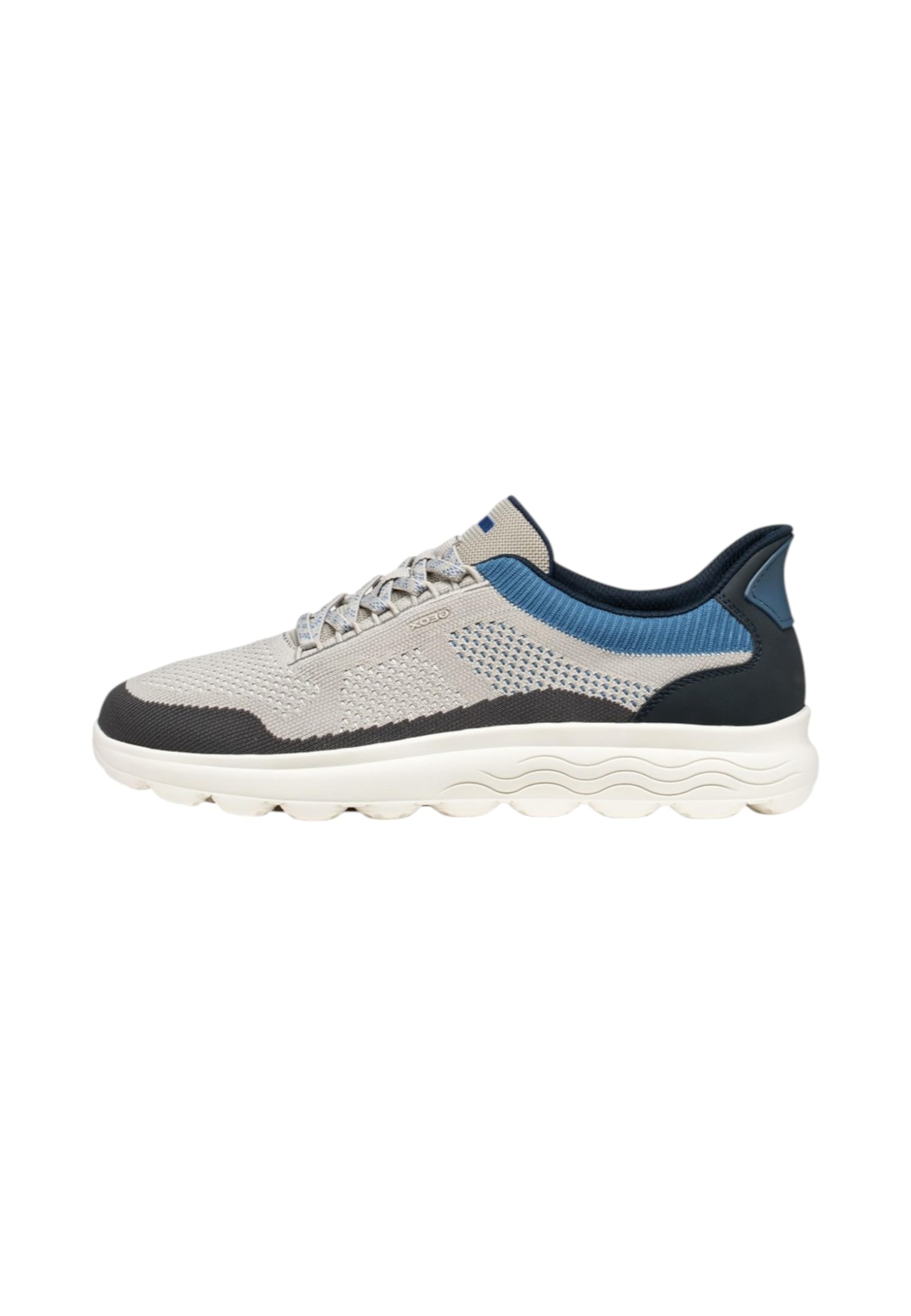 Geox Men's U SPHERICA Plus E Trainers, LT Grey/Navy, 45 EU