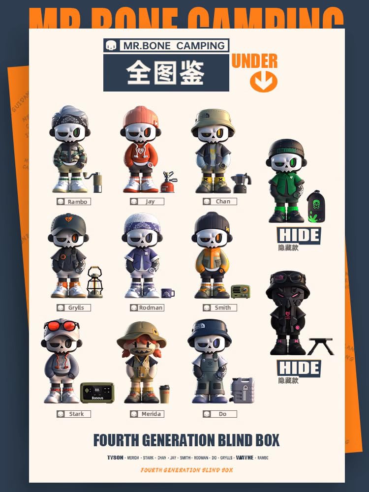 MR.BONE ミスターボーン キャンプシリーズ トレーディングフィギュア 9体 Amazon | MR.BONE キャンプシリーズ トレーディングフィギュア 9
