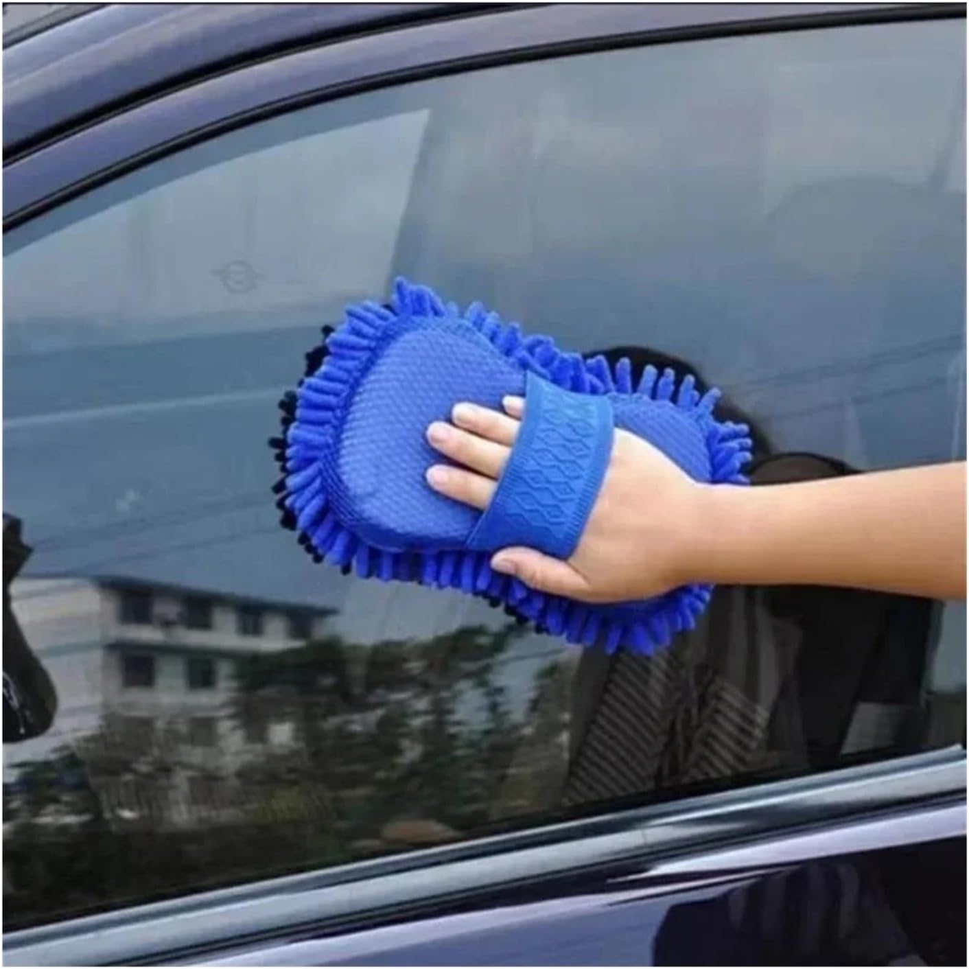 1Pc Car Wash Microfiber Chenille Car Wash Sponge Care