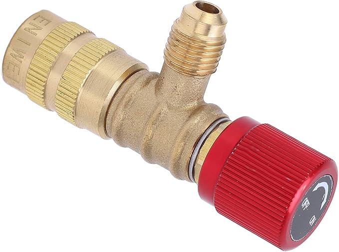 Válvula de Carga de Refrigerante Latón para R22 R410 R134A R404 1/4in miniatura 8