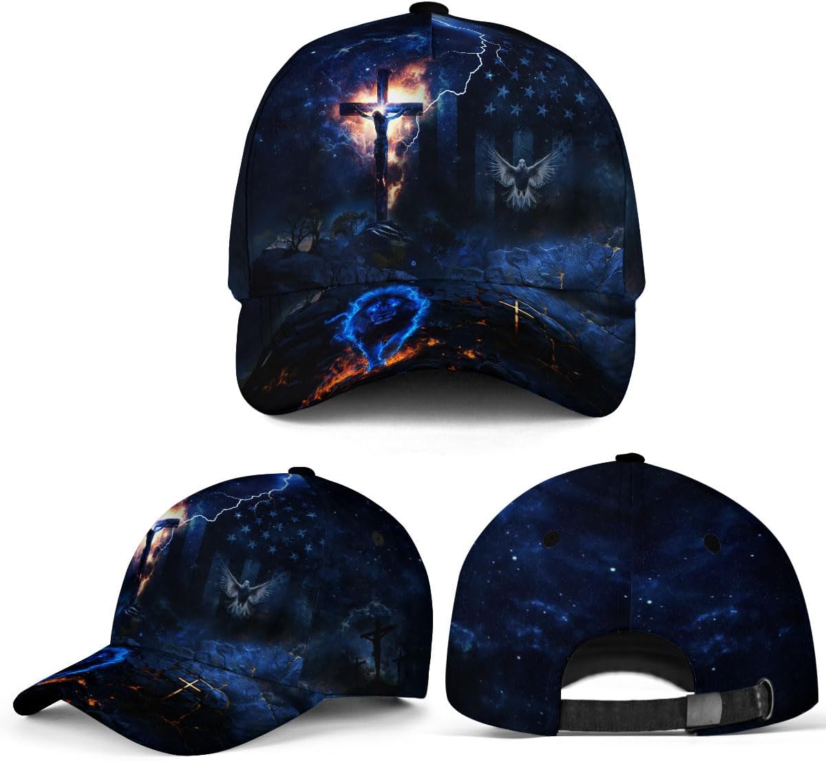 Christian Hats for Men, Jesus Hat, Faith Hat with American Flag, Cross Hats for Men - Image 5