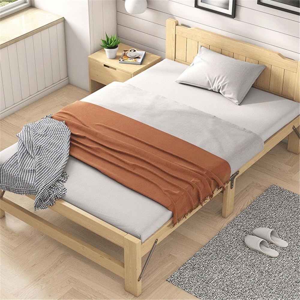Camping Temporäres Klappbett for den Haushalt, Hartfaserplattenbett for EIN Nickerchen im Büro Feldbetten(XXL)