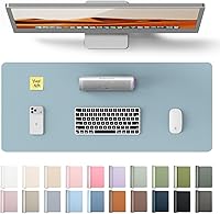 Vista 55 de YSAGi Almohadilla de piel protectora para escritorio, gran alfombrilla de ratón, alfombrilla de escritorio de piel sintética antideslizante