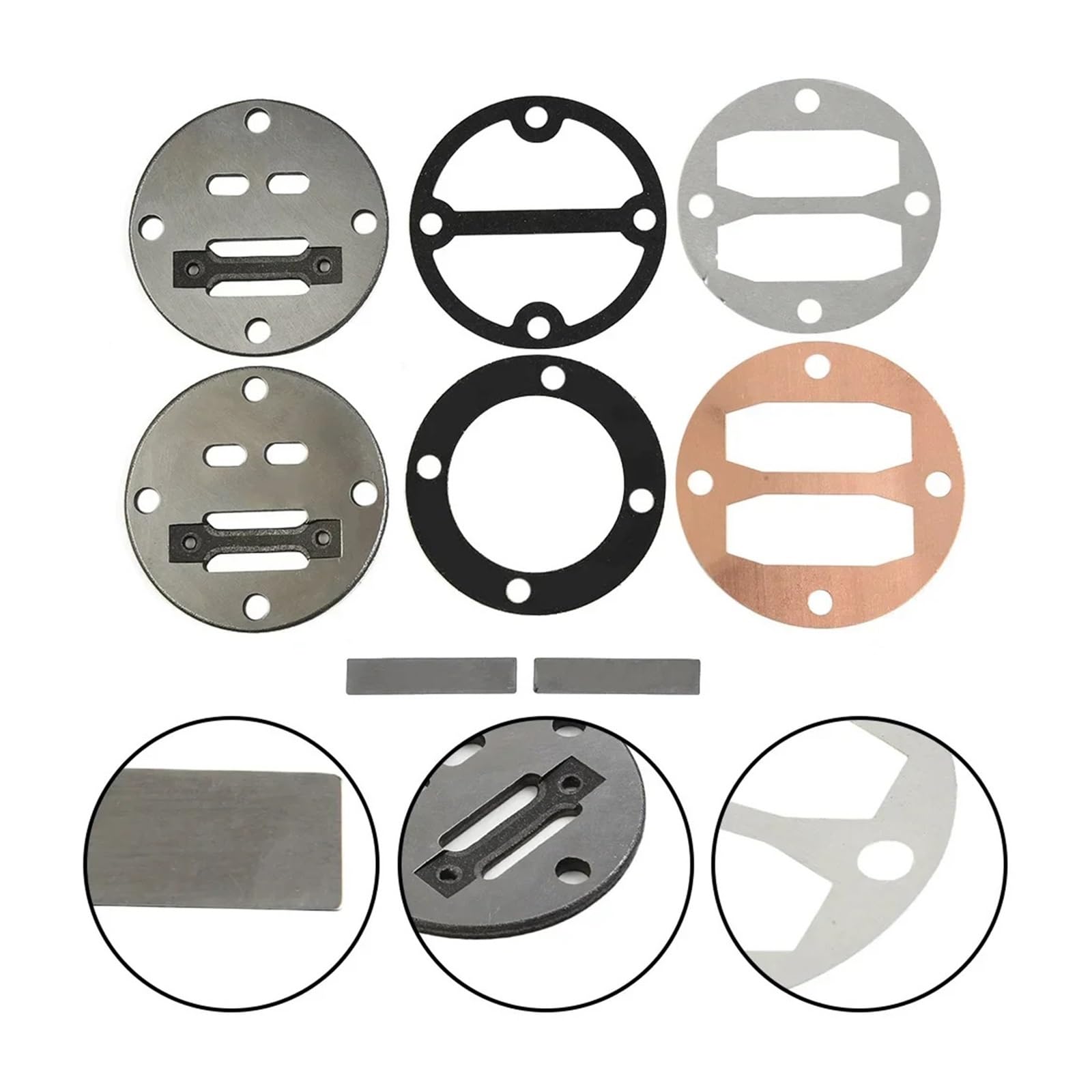 Kolben Luft Kompressor Zylinder Ventil Platte Dichtung Kit Loch zu Loch 42mm Zylinderkopf Öl luft Pumpe Teile