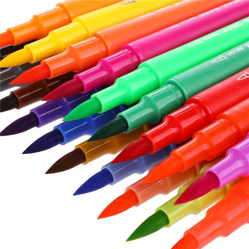 Aquarellstift 12/24/36/48/72/100 Tinte Farbiges Kunstmarker-Set Kalligraphie Doppelpinsel zum Zeichnen Malen Aquarellstift Schreibwaren 100 Farben