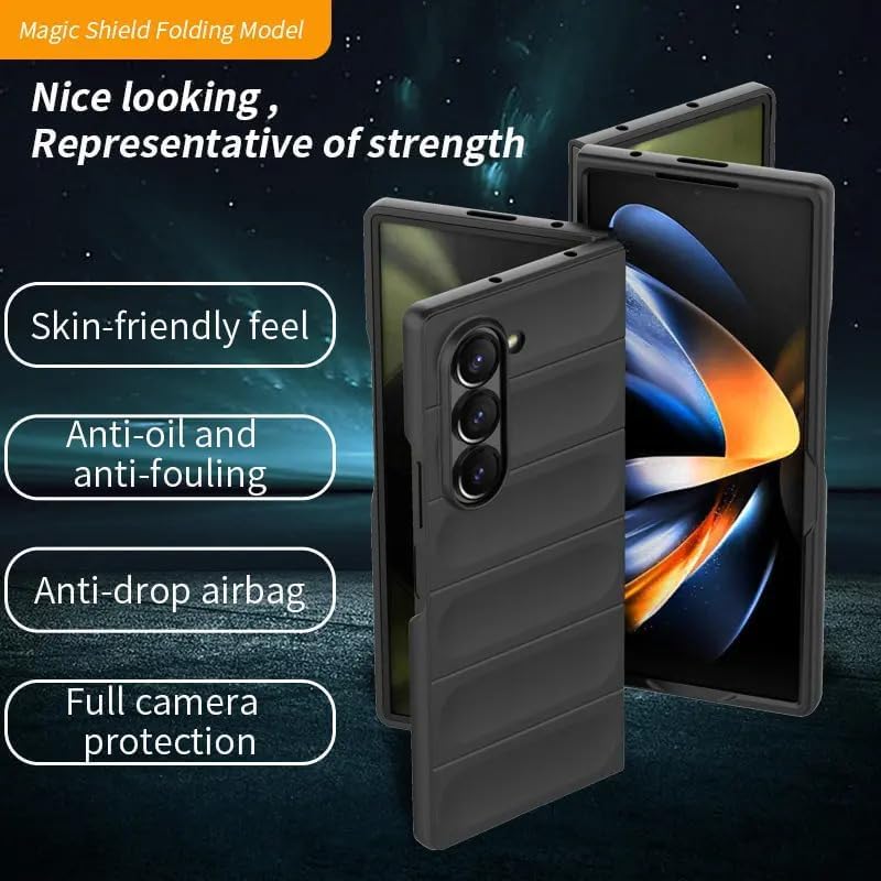 Image of Connexa Silicone Back Cover Compatible with Samsung Galaxy Z Fold 6, Shockproof, Anti-Slip Grip, Corner Protection