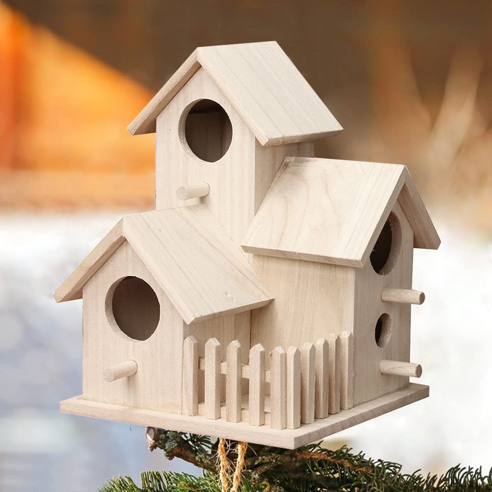 Casetta Uccelli Legno Per Esterno - Nido Da Giardino | Resistente Alle Intemperie - Foto 7