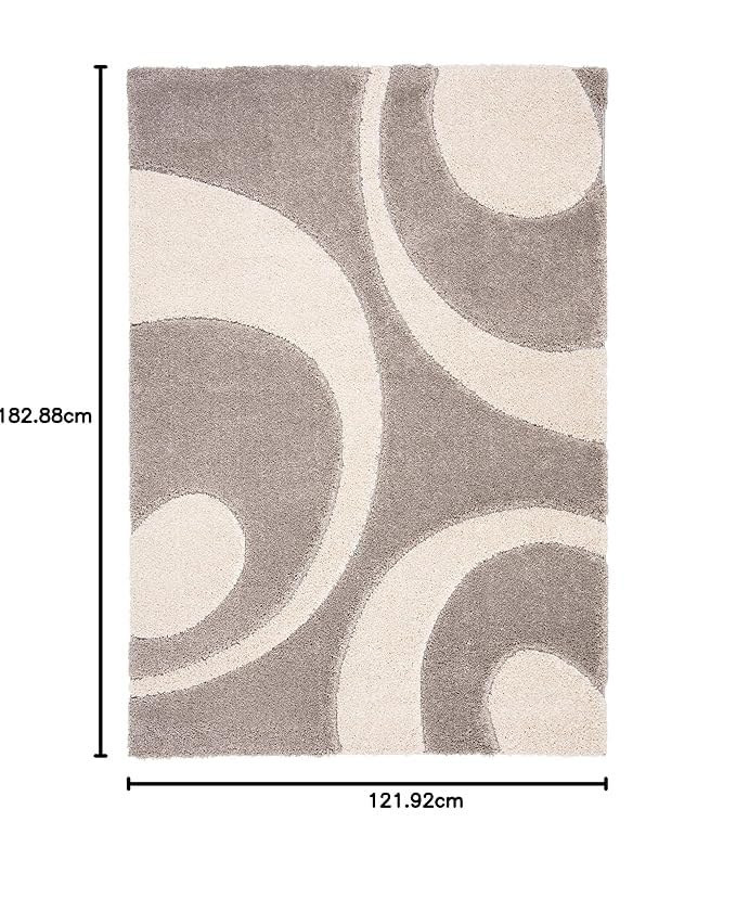 Image of Soft Shaggy Rug for Living Room, Bedroom & Home Decor � Fluffy & Cozy Floor Carpet for Modern Interiors (Beige Moon,3X5 FEET)