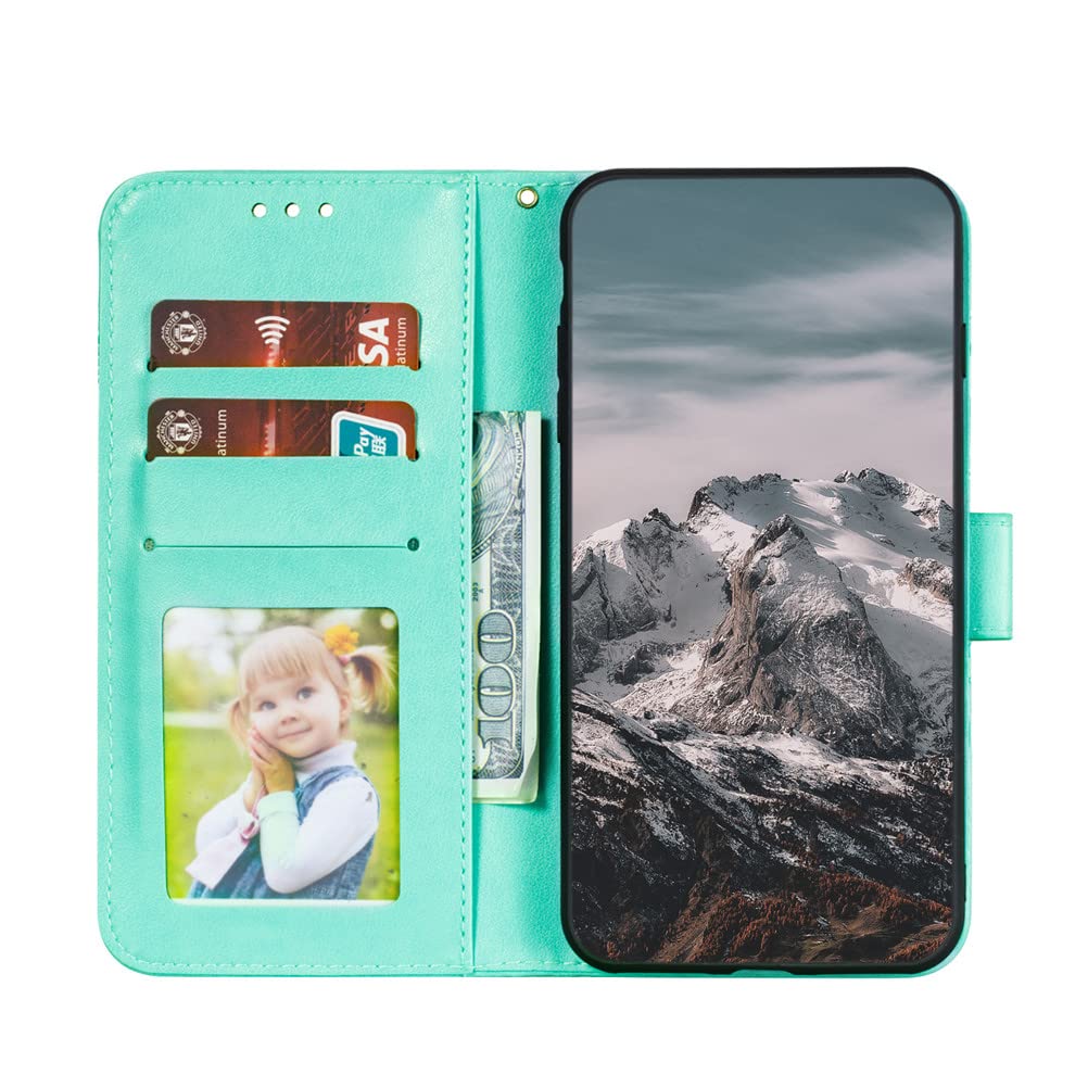 Custodia Portafoglio LEMAXELERS Con Fiore Mandala In Rilievo Per Nokia 1.3, Rosa Oro