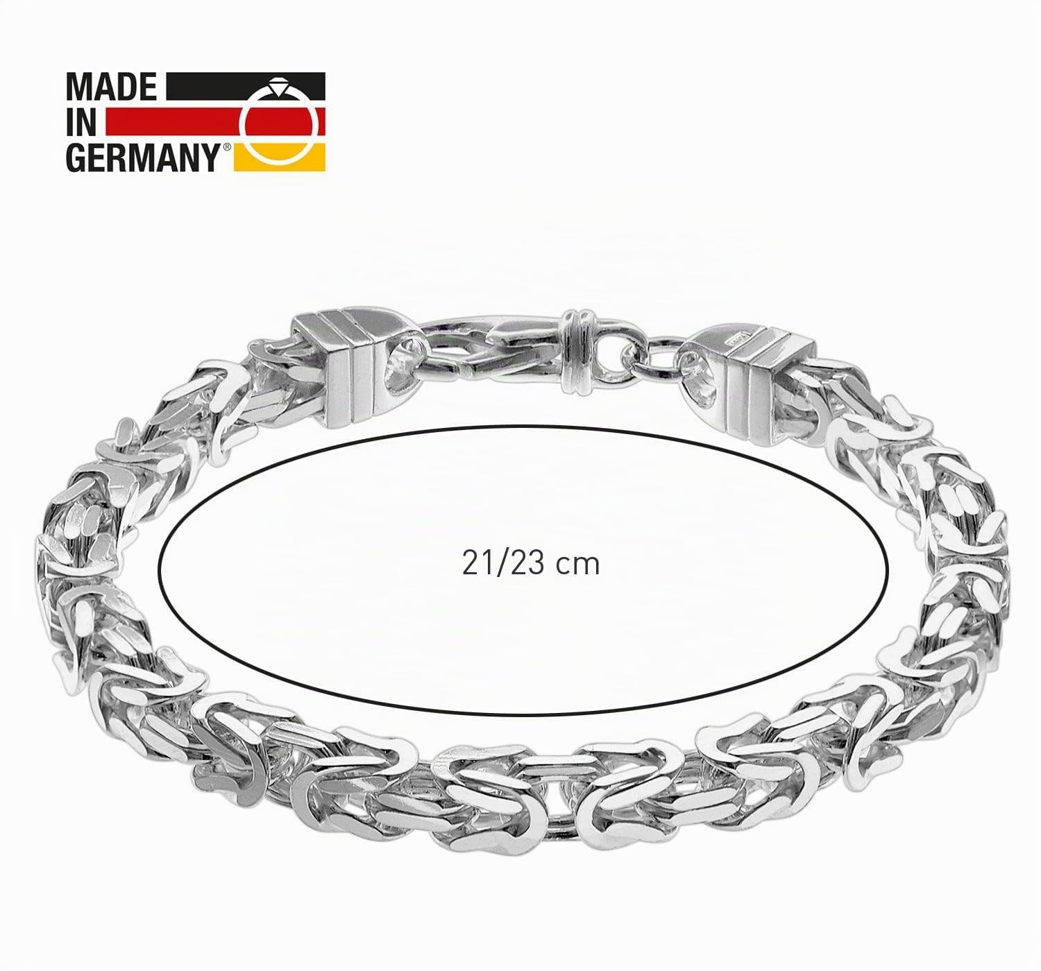 trendor Königskette Armband für Männer 925 Silber 6 mm breit 08646