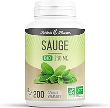 Herbes Et Plantes Sauge Bio 200 Gélules Végétales 230 mg