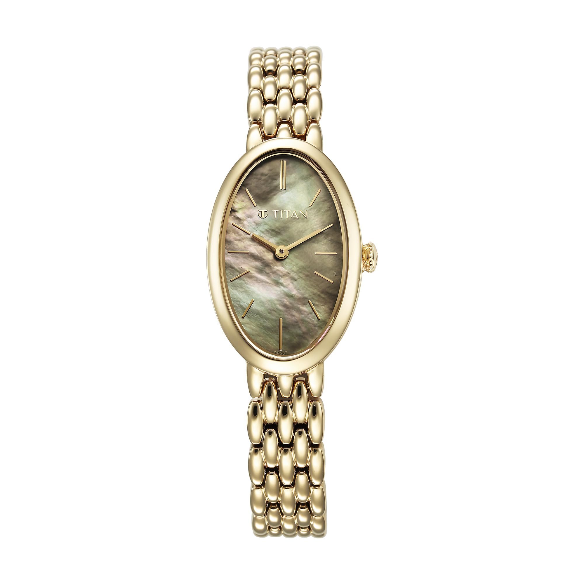 Aura Quartz Analog Mother of Pearl Dial Stainless Steel Strap Watch for Women-95246YM01/NT95246YM01-image-20