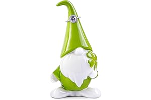 Ring Holder Four-Leaf Gnome Figurine