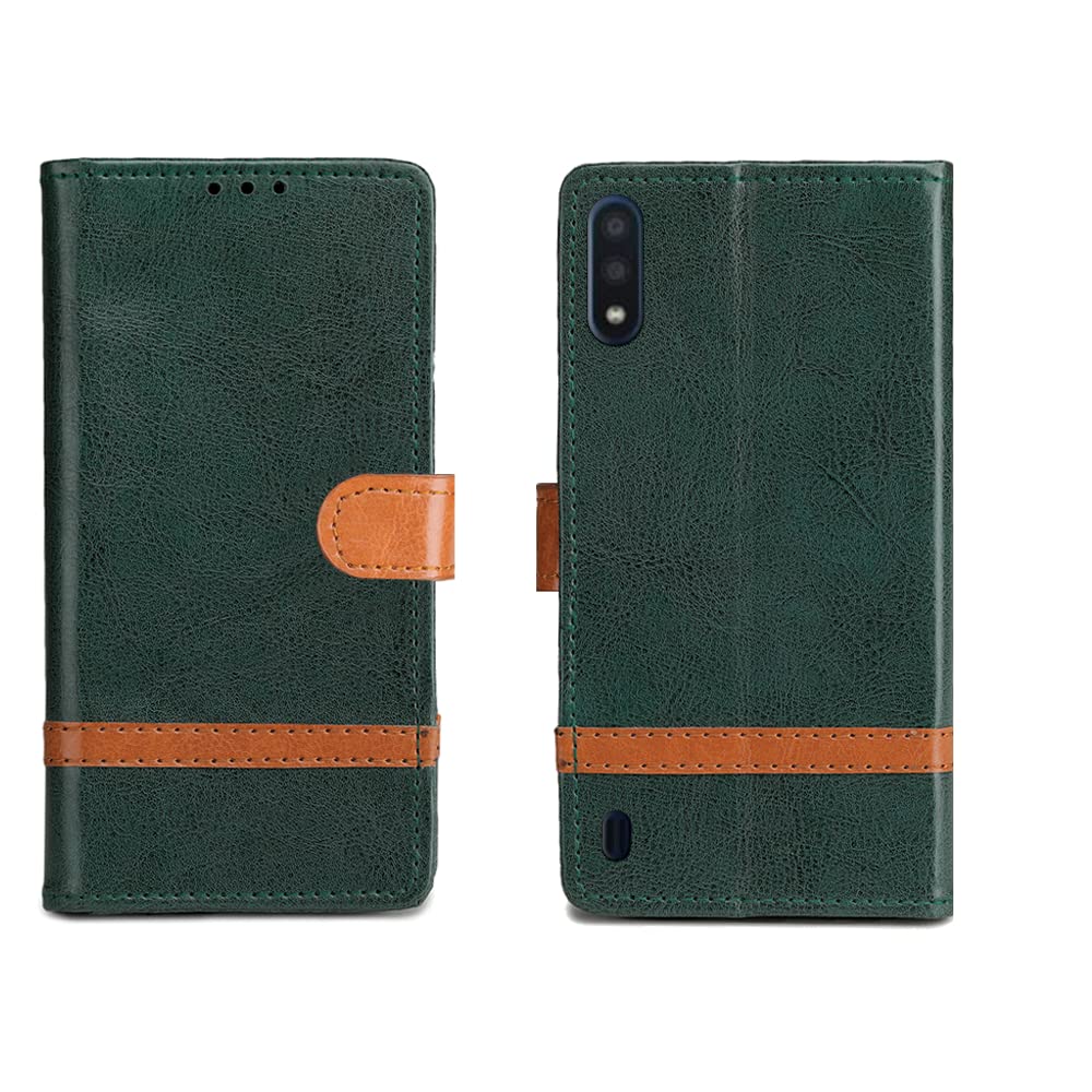 Inktree Samsung Galaxy M01 Flip Case | Premium Leather Finish Flip Cover |Complete Protection Flip Cover for Samsung Galaxy M01 - Green Stripe (B0BHPMJ9CK) Amazon Price History, Amazon Price Tracker
