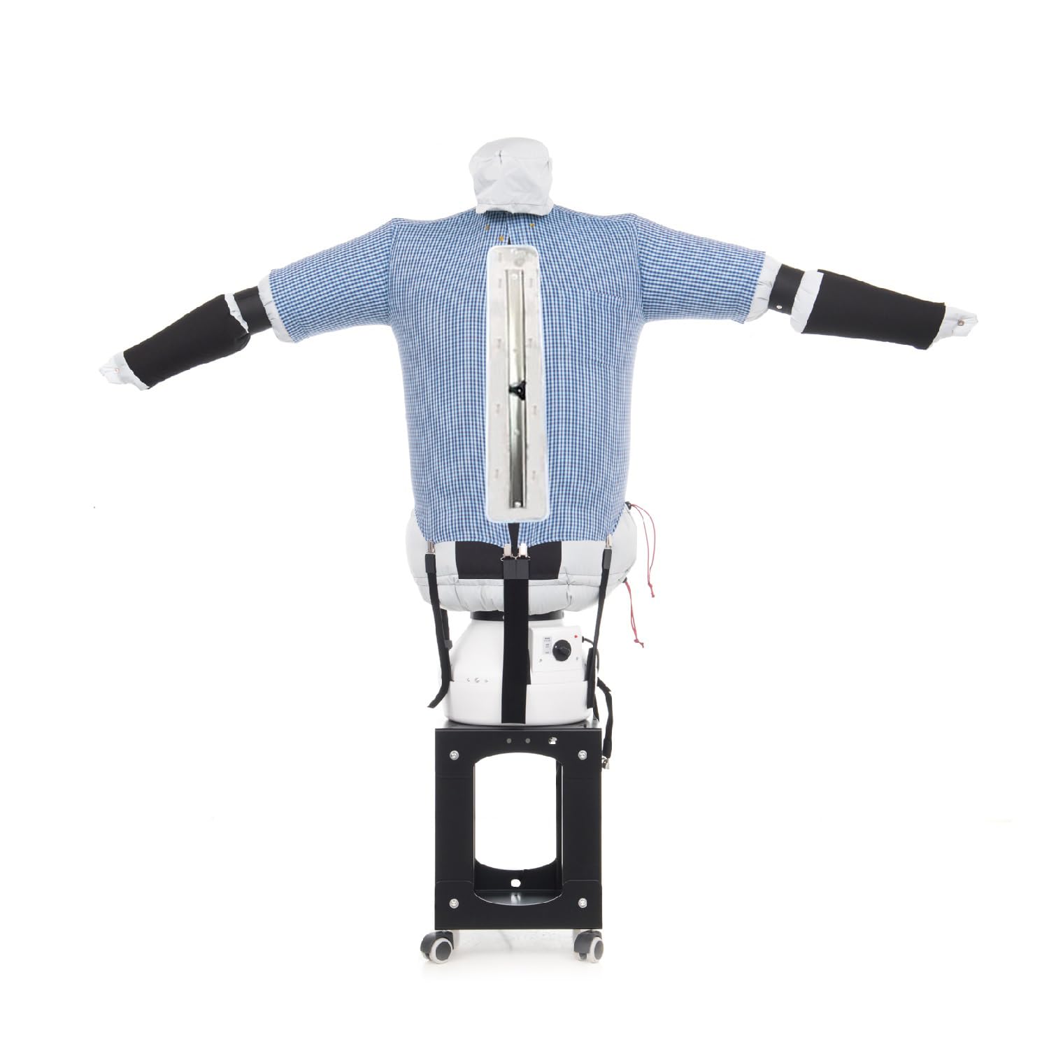 EOLO RepaSSecheur SA11 S INOX Repasse Sèche automatiquement chemises chemisiers Rafraîchir vêtements avec air froid Repassage vertical professionnel Base de support avec 4 roues Garantie 5 Ans A++