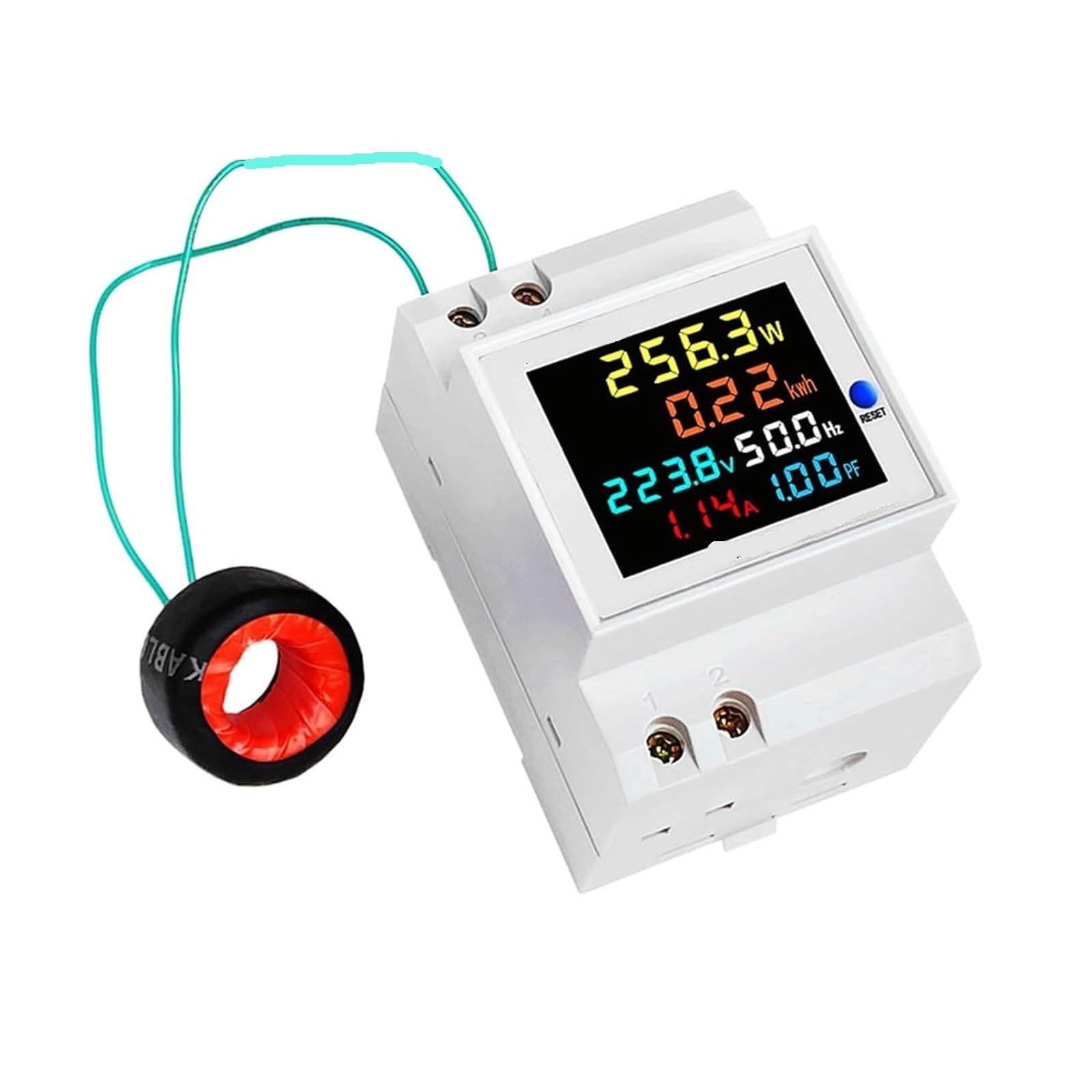 1 misuratore di energia monofase AC 40-300 V 100 A (40-300 V CT esterno)