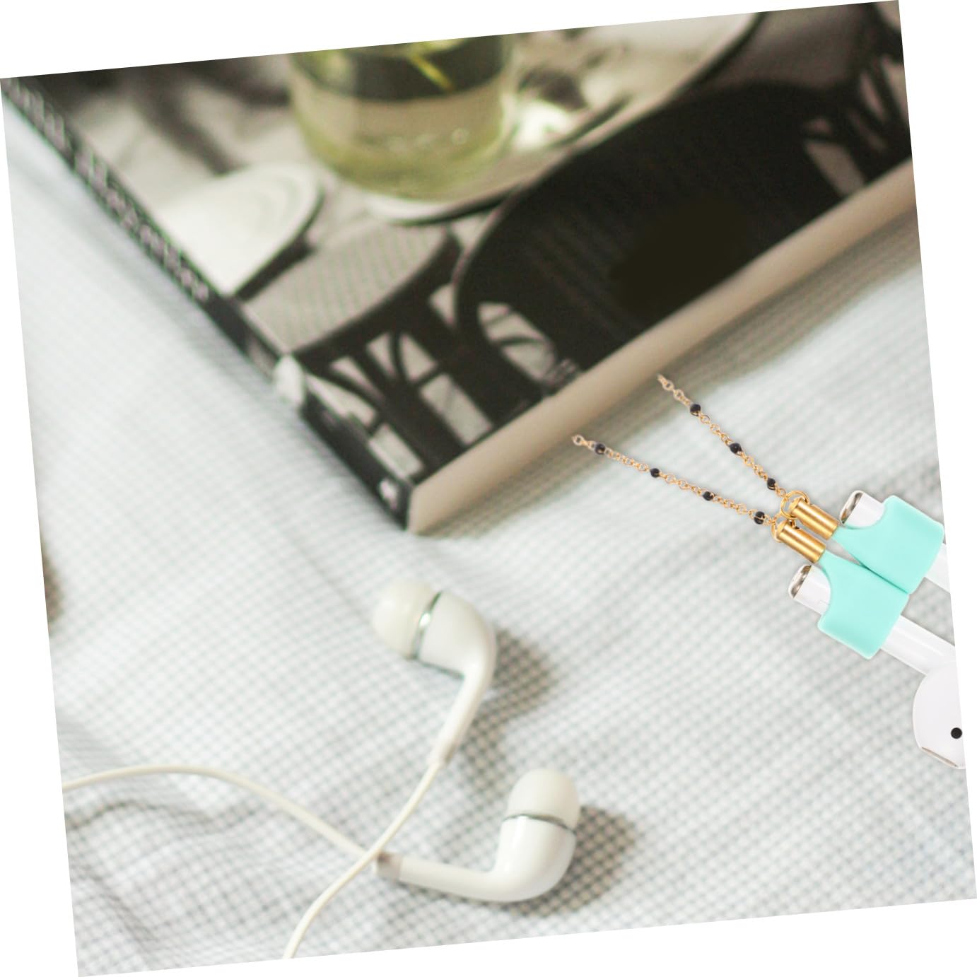 DOITOOL 5 Piezas Cadena Anti-perdida De Auriculares Cadena Conectada Al Auricular Entrenar Auriculares Inalámbricos Gel De Sílice Hombres y Mujeres Imán Fuerte Collar