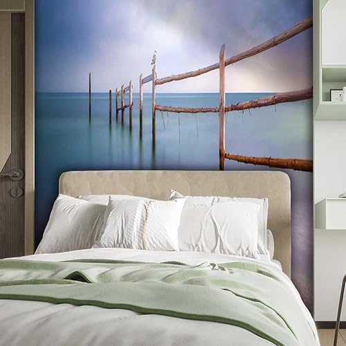 Miniatura 2 de YANFENQI Papel Tapiz para Muebles De Madera Scenic Ceiling Wallpaper Landscape Wallpaper for Bedroom Easy to Clean (W) 59" X(H) 59"