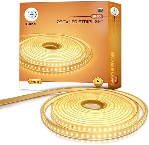 wipro Garnet 10 Metre Led Strip Light|120 LEDs/Mtr|Warm White|Ip65-Waterproof|Flexible Rope Light for Outdoor&amp;Indoor Decor...
