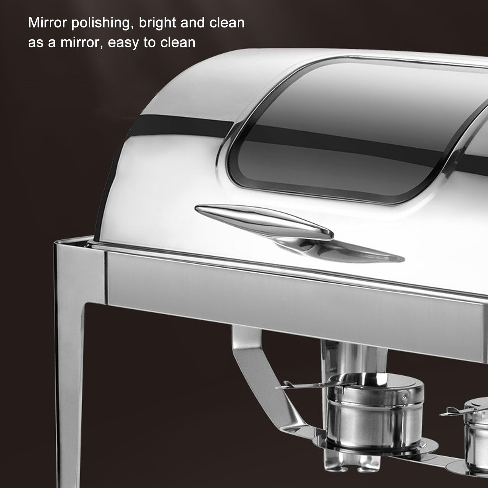 Chafing Dish Chafer 9L Buffet Podgrzewacz do żywności ze szklaną pokrywką