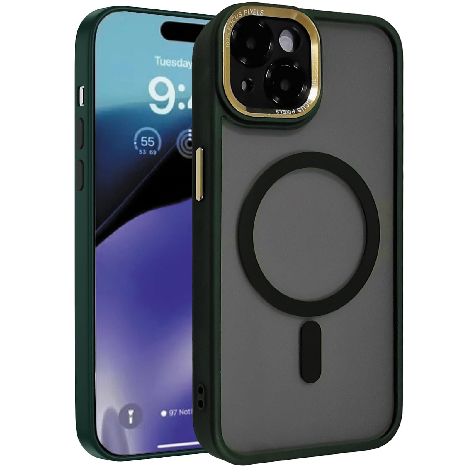 SNZ Magnetic Case for iPhone 15 Mobile Phone Case Compatible with MagSafe