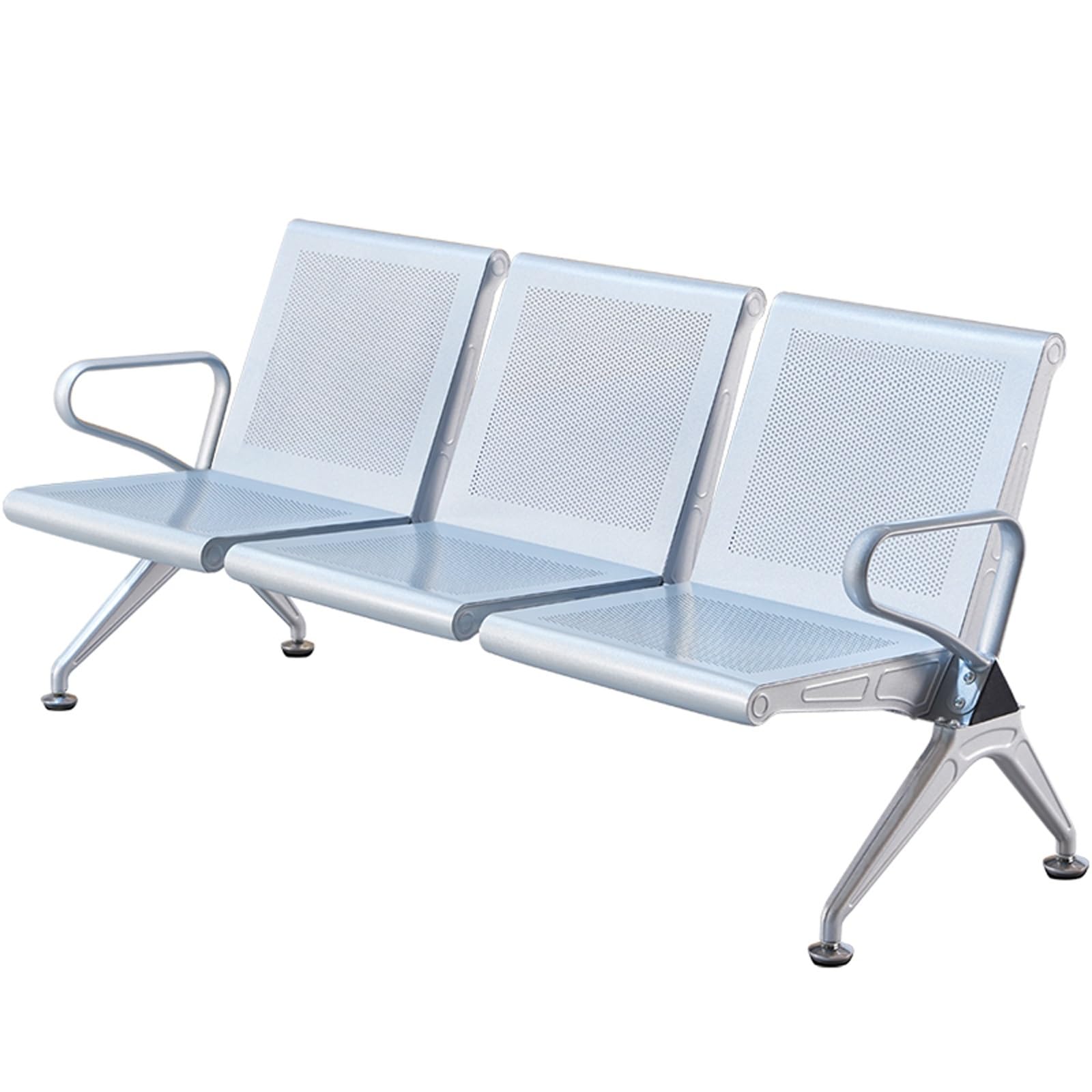 SaryEdge Area Chairs and Benches for Clinics, Airports, Hospitals, and Salons - Reception Seating with Armrests, Durable Office Furniture,No Padding,No Padding
