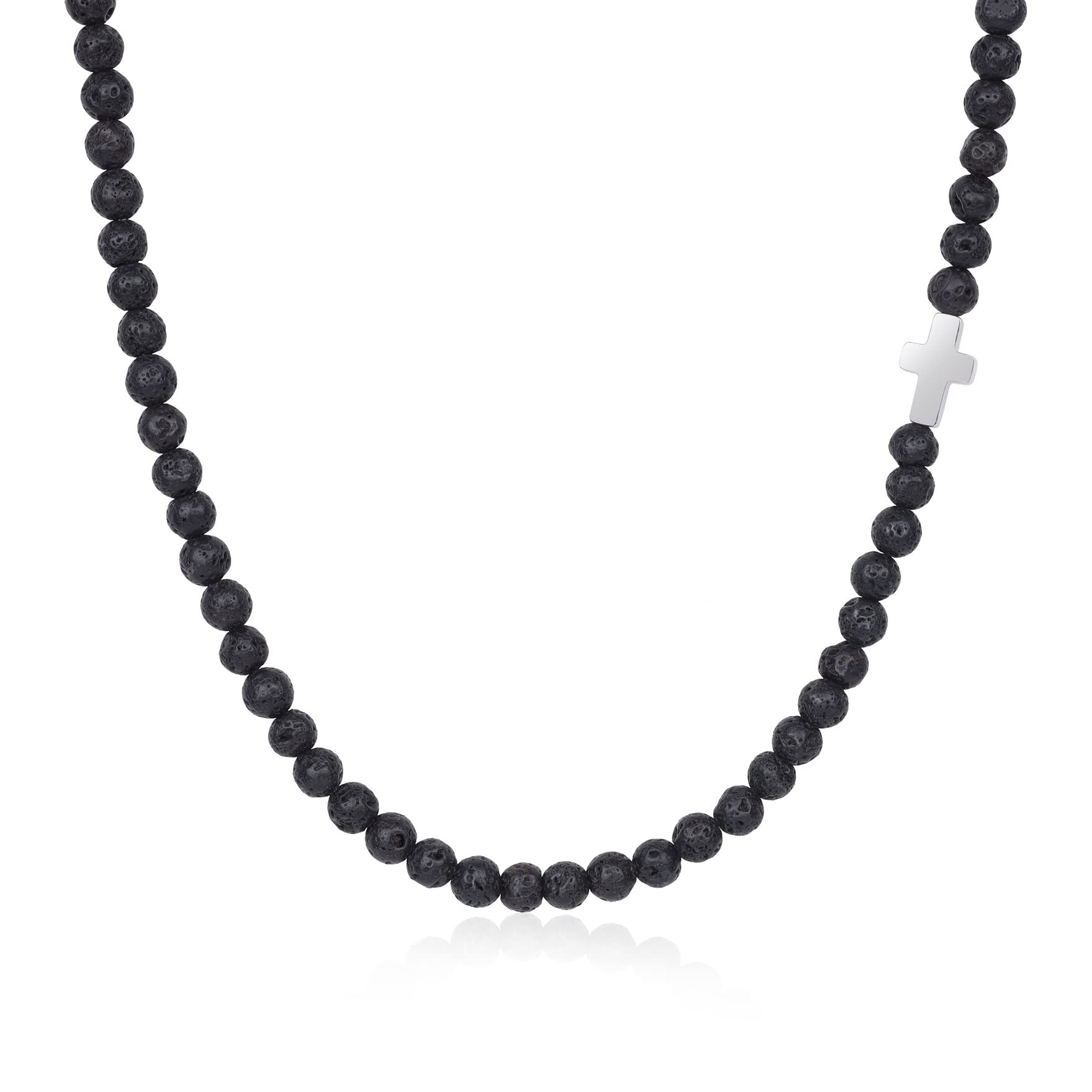 Collana Con Ciondolo A Croce Con Perline A Occhio Di Tigre - Foto 12