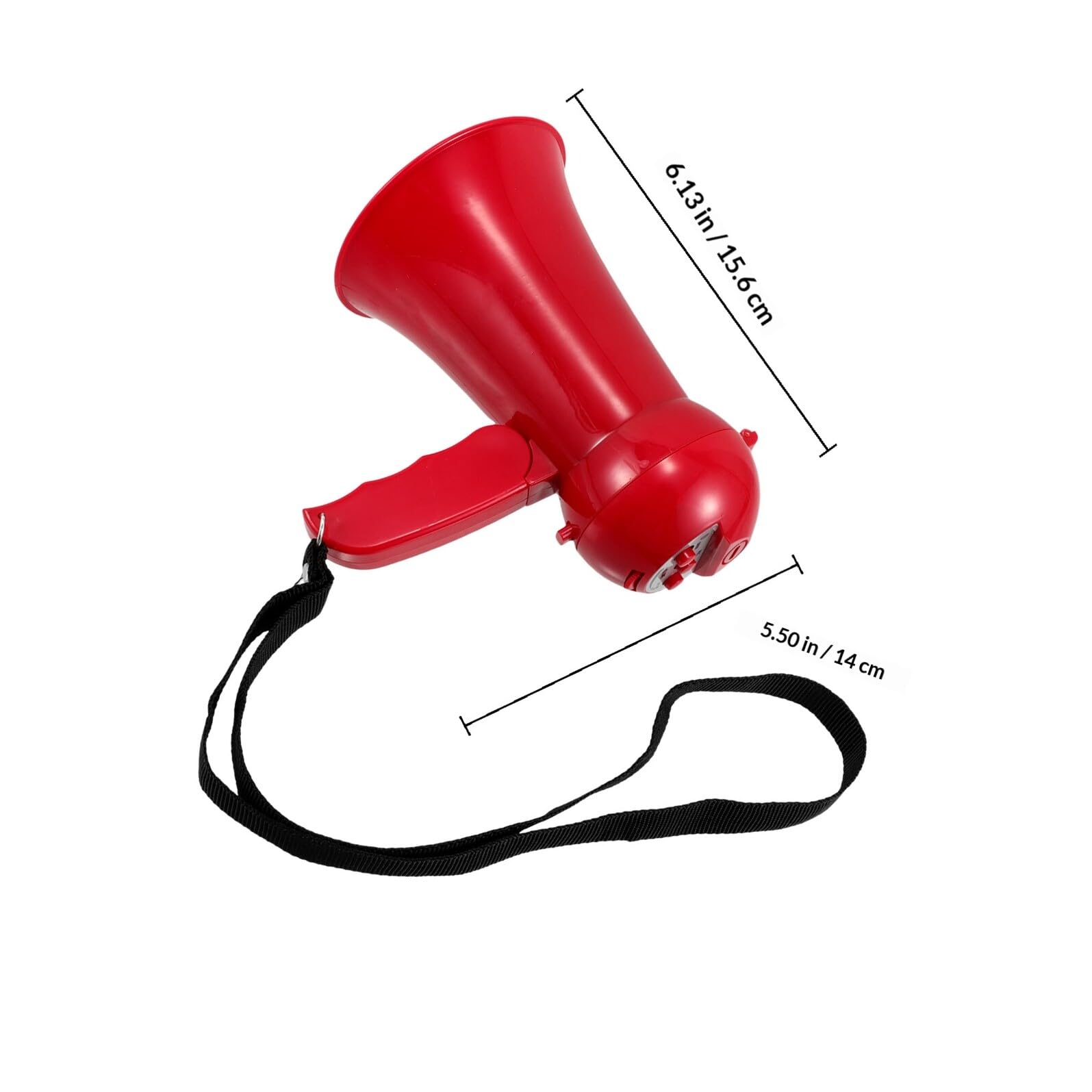 Veemoon Mégaphone Rouge en Plastique sans Pile, Cornet Acoustique Léger pour Garçons D'honneur, Accessoire de Fête pour Mariage, Haut-parleur Portable pour Accueil et Animation Festive