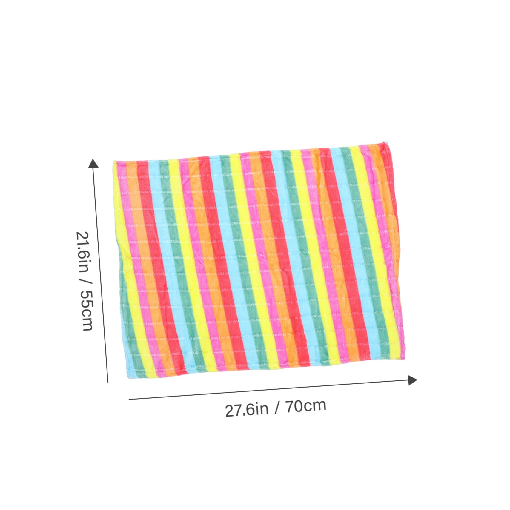 POPETPOP 1PC Rainbow Flannel Pet Blanket Dog Bed Cover for Cats Dogs Machine Washable Durable Material for Winter Use Design