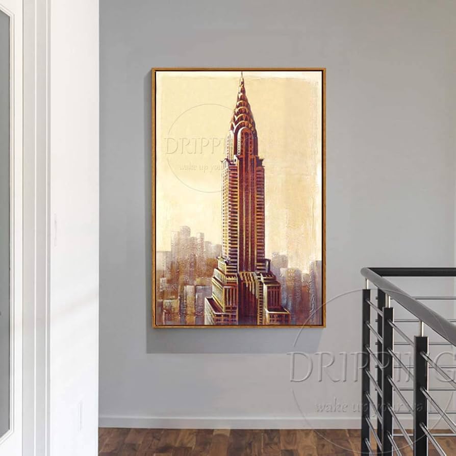 Amazon.co.jp: ZHUIBA アーティスト純粋な手描きの美しいニューヨーク